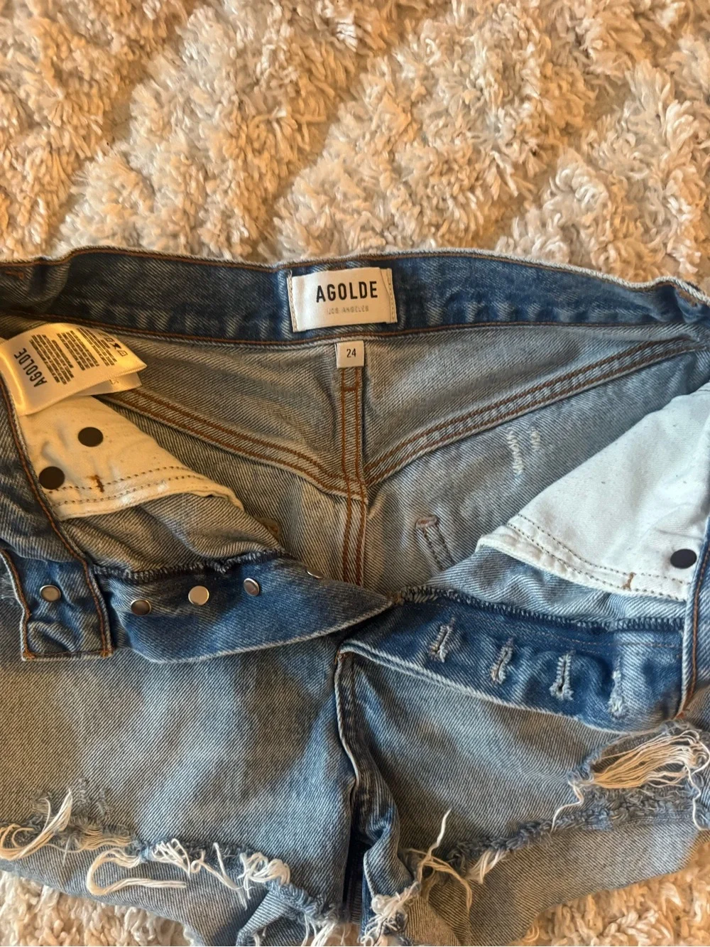 AGOLDE Parker Denim Shorts